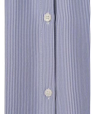 Green Parks レイヤードアソート柄シャツチュニック Stripe Blue