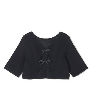 Chacott 【ノーソーイングニット】2wayメッシュニットボレロ ブラック