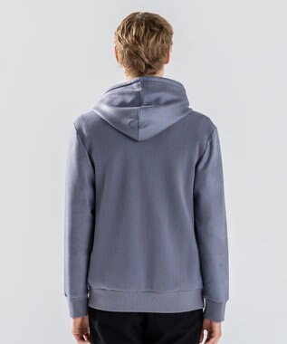 JOSEPH HOMME 新素材【ストレッチ/光沢感】レザーライクジャージーコンビ　フーディー ライトグレー系