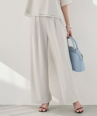 自由区 ストレッチアムンゼンワイド パンツ ベージュ