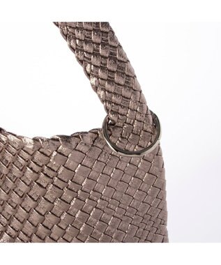 UNBILLION カシュカシュ cachecache / メタリックメッシュワンショルダー ダークシルバー