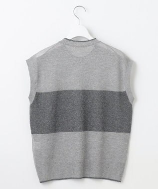 自由区 【カタログ掲載・アンサンブル対応・洗える】ラメシアープルオーバー ニット シルバー×グレー