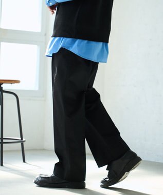 WEGO タックツイルトラウザー ブラック