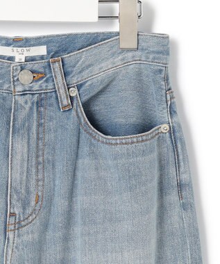 23区 L 【SLOW/一部店舗限定】ワイドシルエット デニム パンツ スカイブルー系