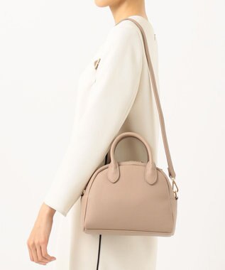 UNBILLION cachecache / WEB限定2wayラウンドミニボストンバッグ ベージュ