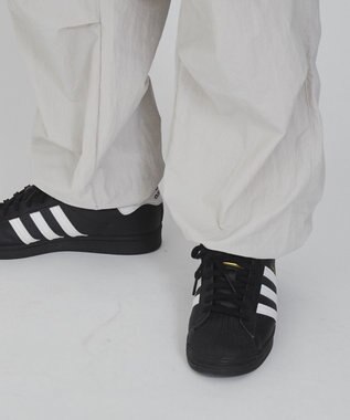 WEGO 【ウエストゴム/撥水/洗濯機可】ナイロンイージーパンツ ライトグレー