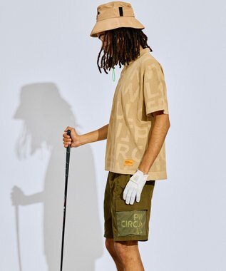 PW CIRCULUS 【手洗い可能】【UNISEX】ニットメッシュポロ ゴルフ ベージュ系