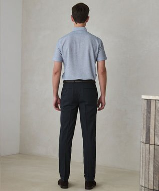 GOTAIRIKU 麻混・襟しっかり【洗える/通気性】ノルマンディーリネン ボタンダウンポロシャツ(25/26年モデル) サックスブルー系