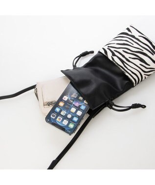 UNBILLION kakatoo ハラコポケットモバイルショルダー ブラック