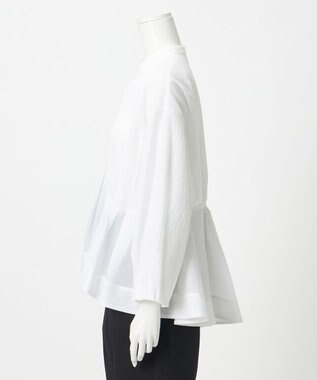 23区 【エステータ】サッカーオーガンジー タックブラウス ホワイト系