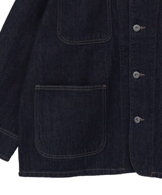 AMERICAN HOLIC ノーカラーデニムカバーオール One Wash