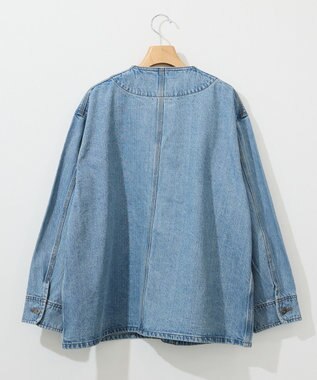 AMERICAN HOLIC ノーカラーデニムカバーオール Light Indigo