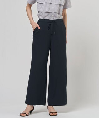 J.PRESS LADIES S 【セットアップ対応】Light ジョーゼット ワイド イージーパンツ