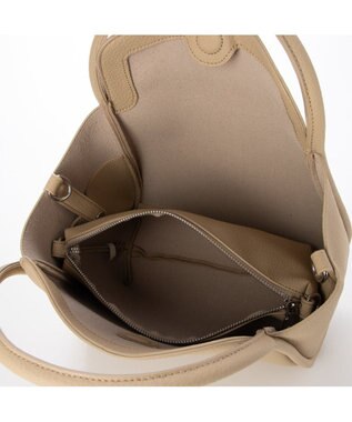 UNBILLION カシュカシュ cachecache / 通しハンドル2wayフラップトート ベージュ