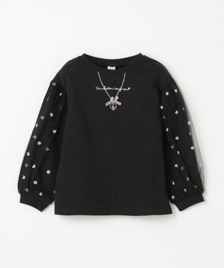 ANY KIDS 袖チュール トレーニャー ブラック