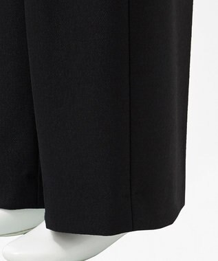 23区 【エステータ】ウールツイルジャージー ワイドパンツ ブラック