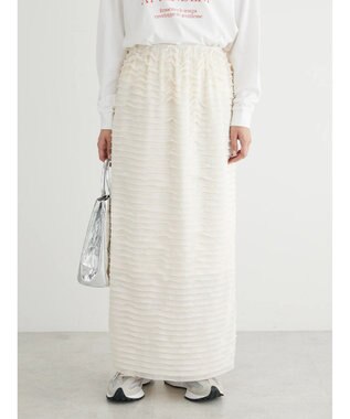 Green Parks Ｉラインフリルカットスカート Ivory