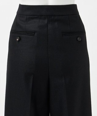 23区 【エステータ】ウールツイルジャージー ワイドパンツ ブラック