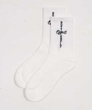 WEGO クロスロゴデザインソックス ホワイト