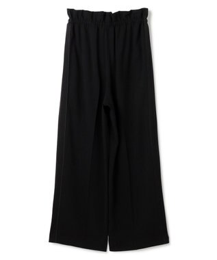 BEIGE， 【洗える】FLEUR / ウエストゴムワイドストレートパンツ Black