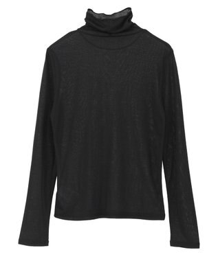 AMERICAN HOLIC シアーテレコタートルネックプルオーバー Black