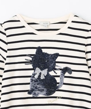 ANY KIDS ミラクルスパンコール Tシャツ ボーダー