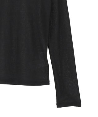 AMERICAN HOLIC シアーテレコタートルネックプルオーバー Black