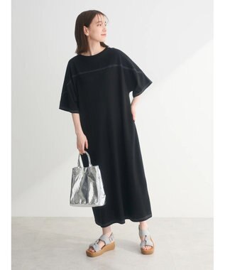 Green Parks ・ＳＵＧＡＲ　ＳＰＯＯＮ【ＣＯＯＬ】ステッチＴＥＥワンピ Black