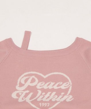 WEGO ハートワンショルニット ピンク