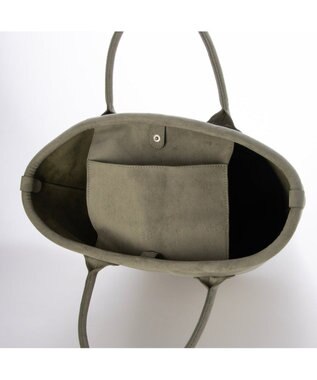 UNBILLION カシュカシュ cache cache / スエード調口元パイピングトート グリーン