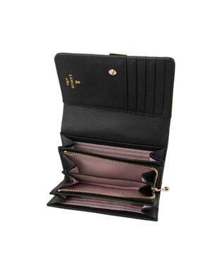 LANVIN en Bleu カルノ 二つ折り中Lファスナー財布 ブラック
