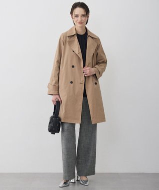 ICB L アセテートダブルサテン ランタンスリーブブラウス ブラック