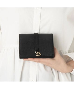 LANVIN en Bleu カルノ 二つ折り中Lファスナー財布 ブラック