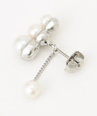 ICB パールラインピアス シルバー系