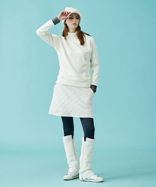 23区GOLF レディな防寒アイテム【WOMEN】ダイヤキルト 中綿スカート 保温性◎寒い朝に最適 ホワイト系5