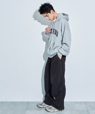 WEGO ワッペンロゴジップパーカー 杢グレー