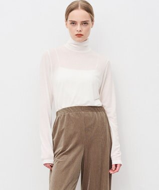 uncrave リヨセルカシミヤベア タートルトップス オフ