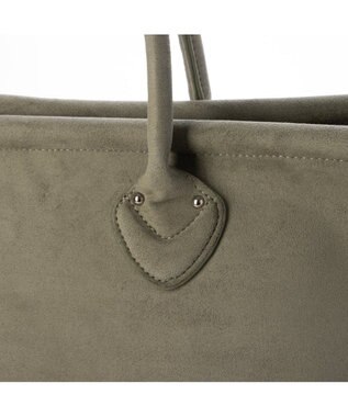 UNBILLION カシュカシュ cache cache / スエード調口元パイピングトート グリーン