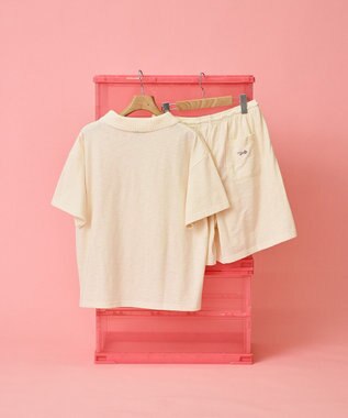 AMERICAN HOLIC 【PENNEY'S】配色ポロ+ショートパンツ Ivory