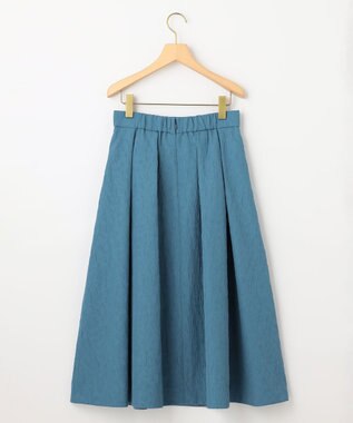 組曲 【WEB限定カラーあり】フラワーラメジャカード フレアスカート ブルー系