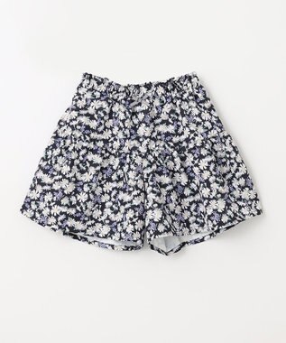 ANY KIDS 総柄フリル キュロット ネイビー×マーガレット
