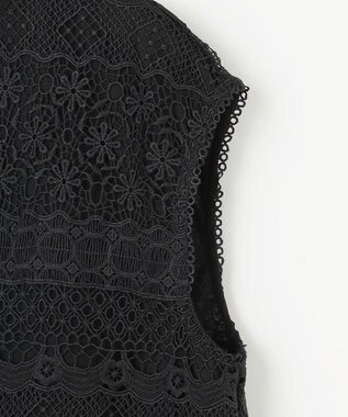 組曲 ラッセルレース ブラウス ブラック系