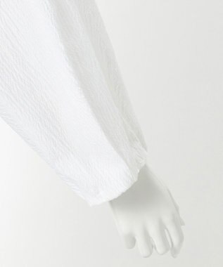 23区 【エステータ】サッカーオーガンジー タックブラウス ホワイト系