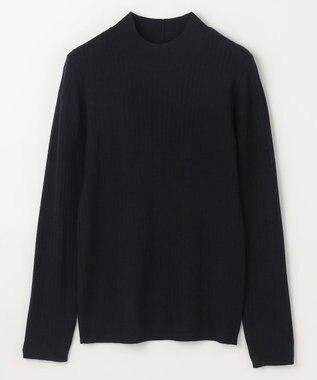 ANY 【洗濯機可】ランダムリブハイネックニット ブラック