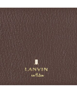 LANVIN en Bleu リム リール付き2面パスケース ブラウン