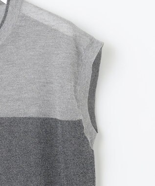 自由区 【カタログ掲載・アンサンブル対応・洗える】ラメシアープルオーバー ニット シルバー×グレー