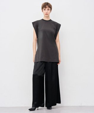 uncrave アセテートヴィンテージサテン ワイドパンツ ブラック