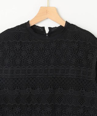 組曲 ラッセルレース ブラウス ブラック系