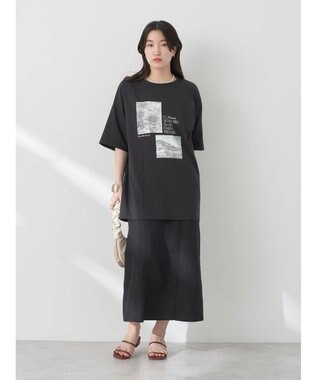 earth music&ecology フォトチュニックＴ Black