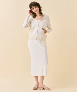 BEIGE， 【WEB限定・洗える】MONSTERA / フーデットニット Ecru